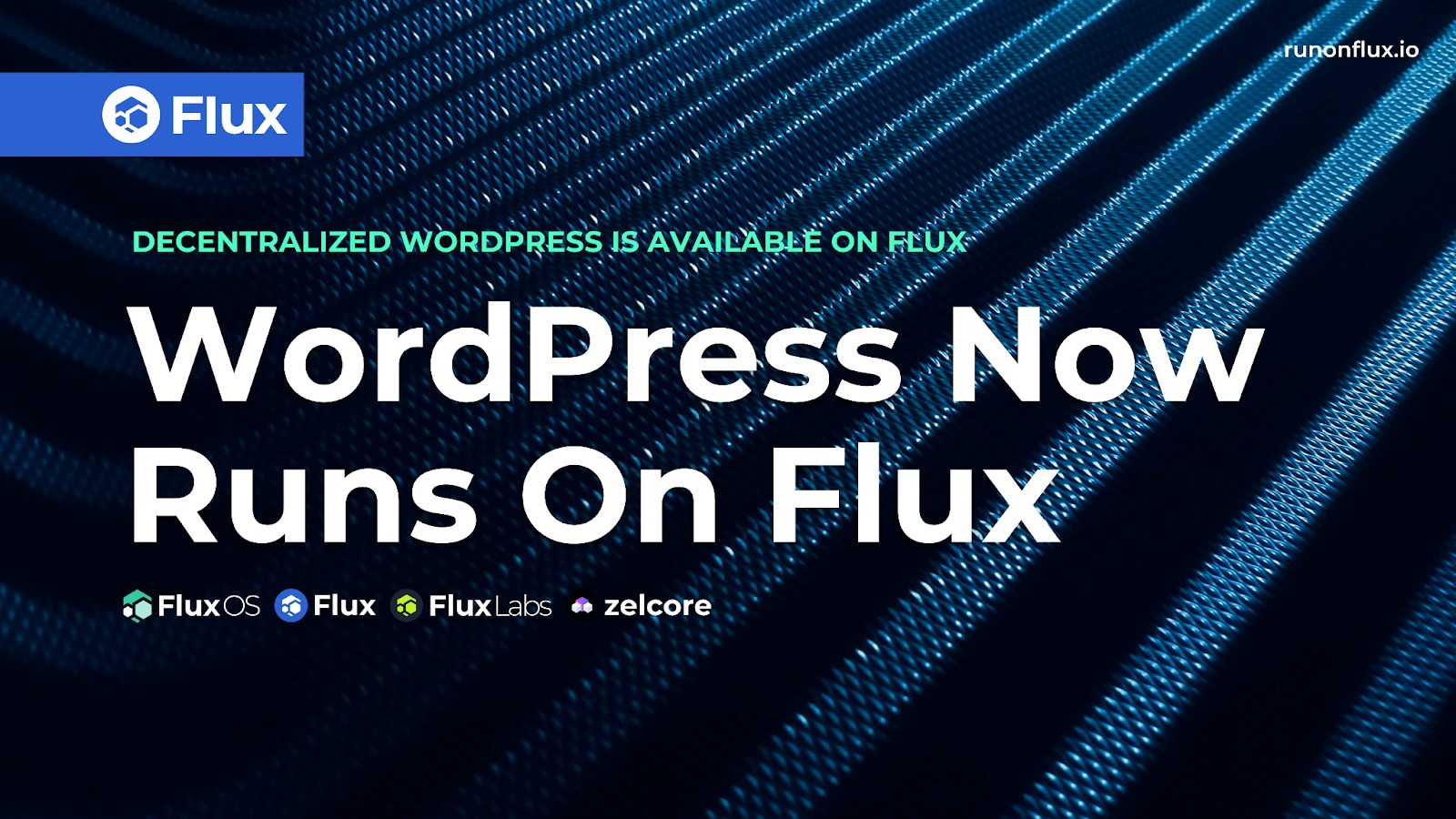, WordPress now runs on Flux Cloud