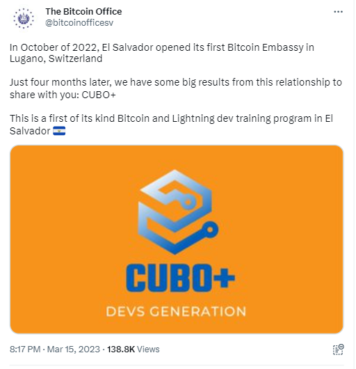 El Salvador organized a new Bitcoin (BTC) training last week prior to the news that Nayib Bukele to eliminate all taxes on tech