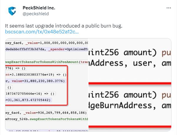 safemoon hacked public burn feature