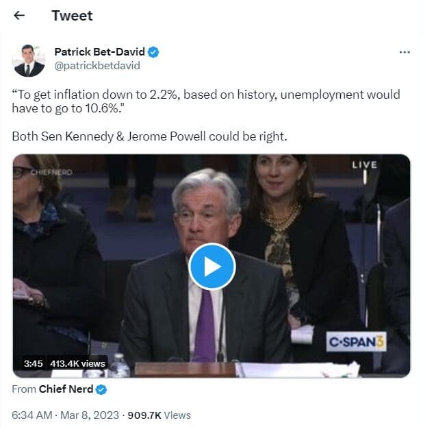 Fed Chairman Jerome Powell wants to push unemployment rates to new heights in a bid to curb inflation 