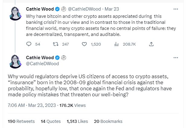 ARK invest cathie wood coinbase coin