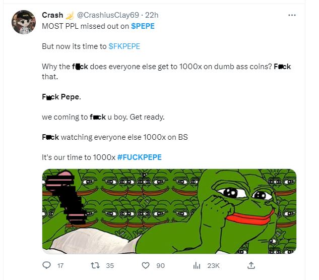 FKPEPE, Frogs take over &#8211; F*ck Pepe coin FKPEPE soars 2,000%; PEPE scores a new listing