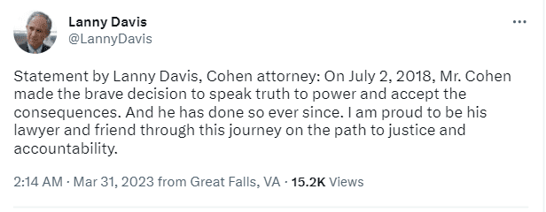 Michael Cohen's attorney, Lanny Davis, has slammed Donald Trump for the lawsuit 