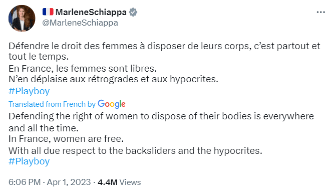 Marlene Schiappa has no regrets for the Playboy Magazine photoshoot 