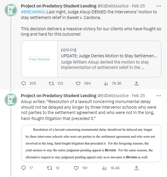 The legal tram representing the students has claimed interim victory after the Supreme Court verdict 