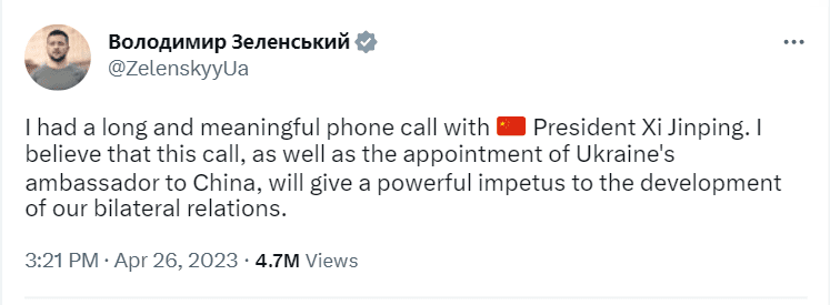 Ukraine finance minister Serhiy Marchenko believes China can end the war with Russia after President Volodymyr Zelensky spoke to Chinese counterpart Xi Jinping 