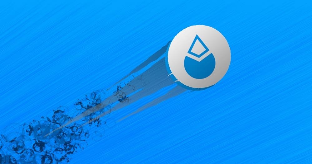 February 21 2023 Illustration of the crypto asset token LDO coin take off, unstick, skyrocketing in a bull run. Rise of Lido DAO