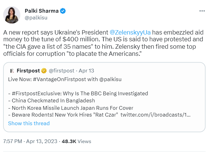 Pulitzer Prize-winning investigative journalist Seymour Hersh has labeled strong allegations against Ukraine President Volodymyr Zelensky 