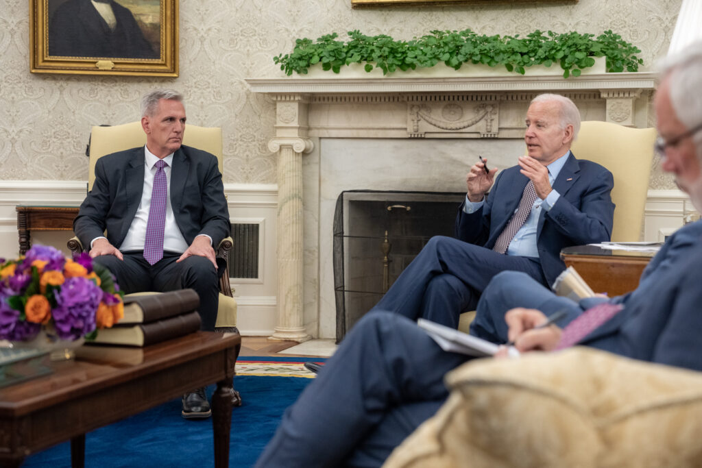 US President Joe Biden held another round of talks with Congressional leaders, including House Speaker Kevin McCarthy, at the White House to discuss the Debt Ceiling crisis. 