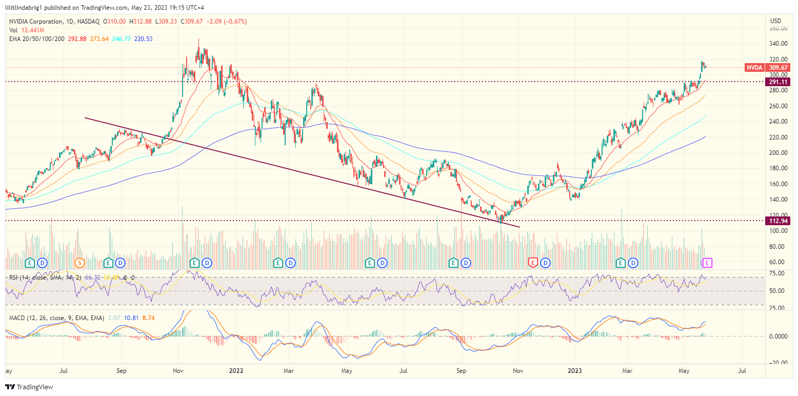Nvidia stock (NVDA) price action. Source: TradingVIew.com 