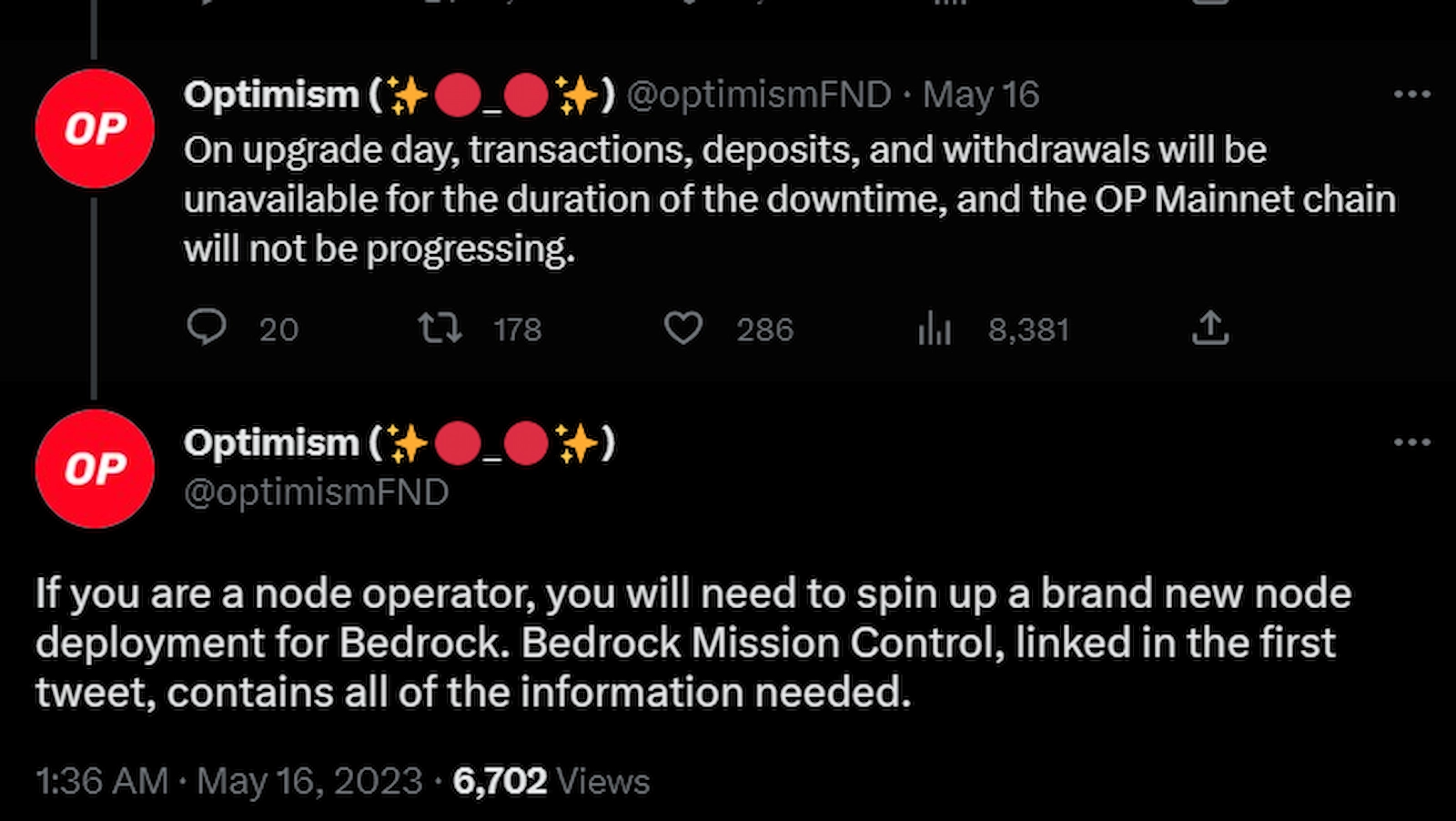 The upgrade would require nearly four hours of downtime.