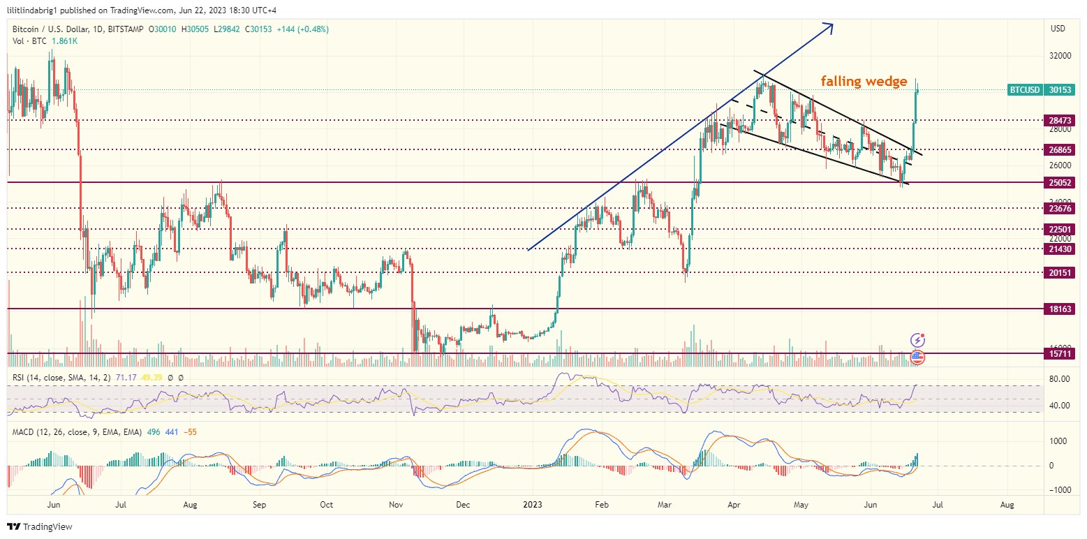 Bitcoin (BTC) daily price action chart. Source: TradingView.com 
