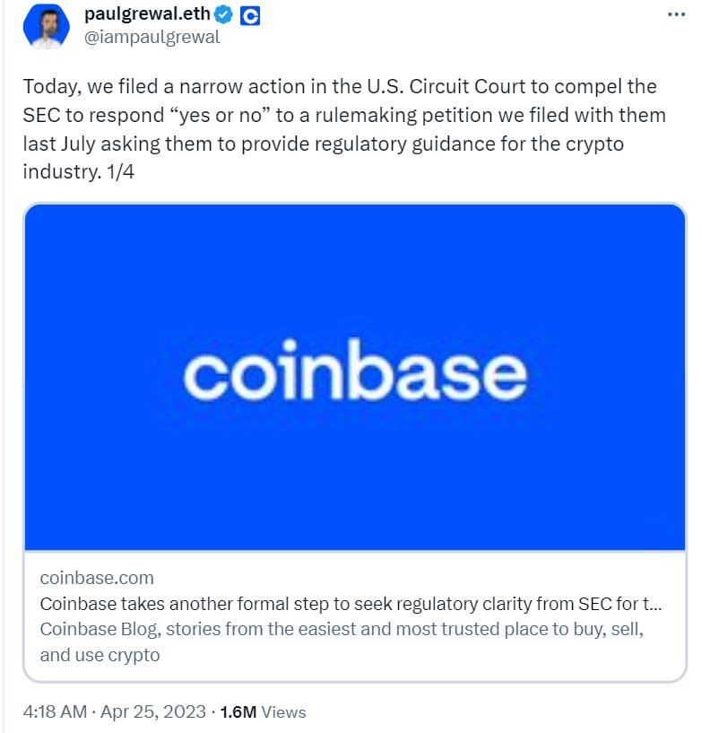 US Security & Exchange Commission and its Chair, Gary Gensler, are suing crypto exchange Coinbase without clarifying how crypto exchanges register with the SEC?