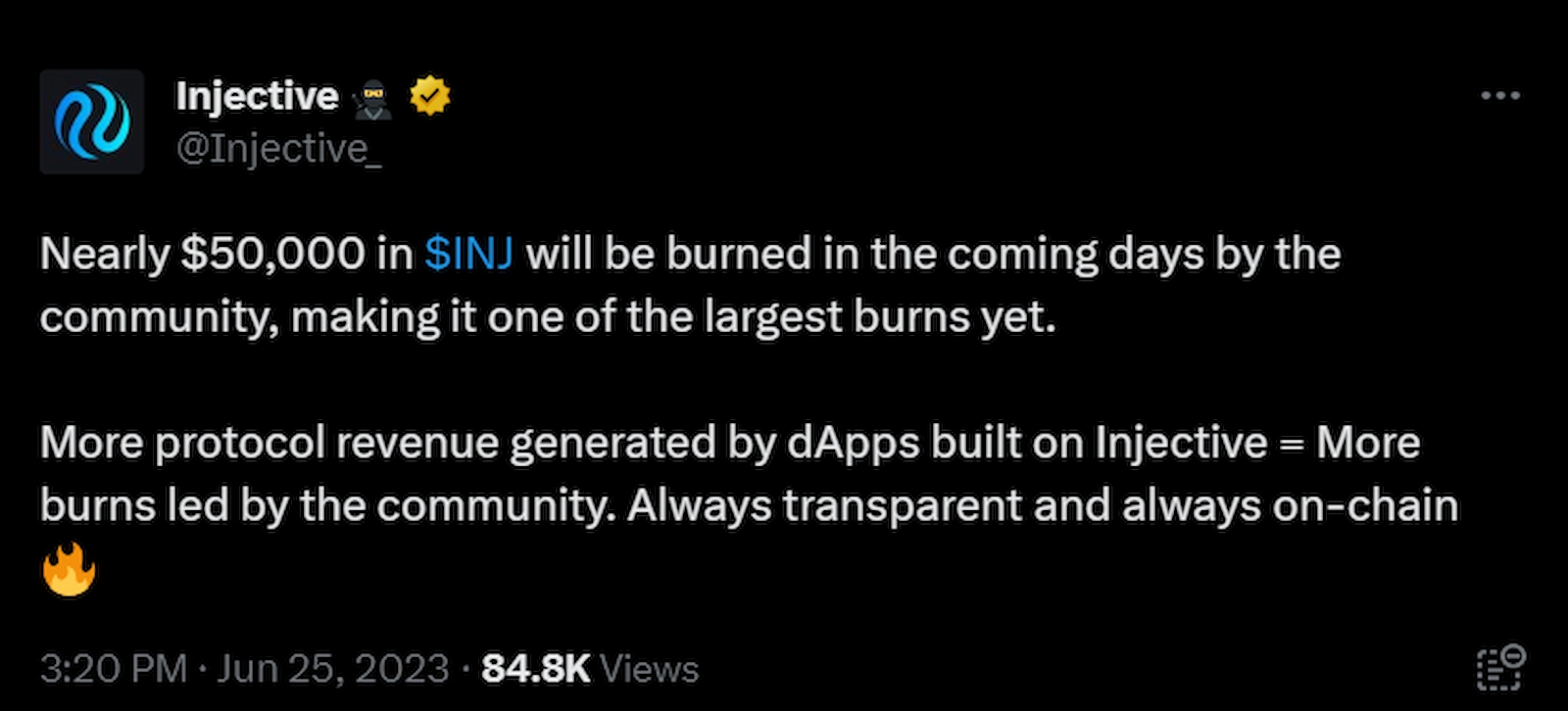 Injective Protocol announced a burn event that could boost INJ price