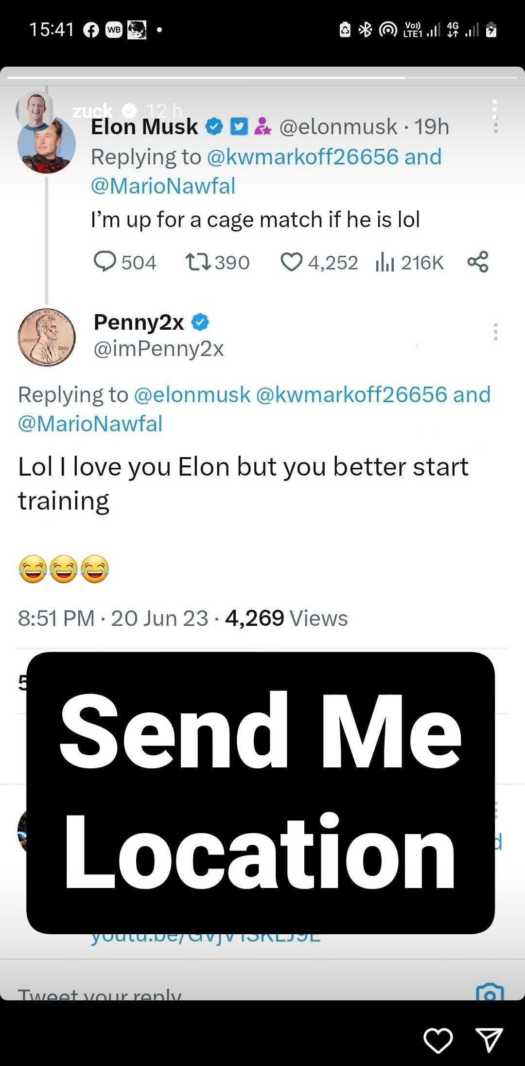 Tesla CEO Elon Musk has challenged Mark Zuckerberg to a cage fight. The Facebook chief accepted the challenge.