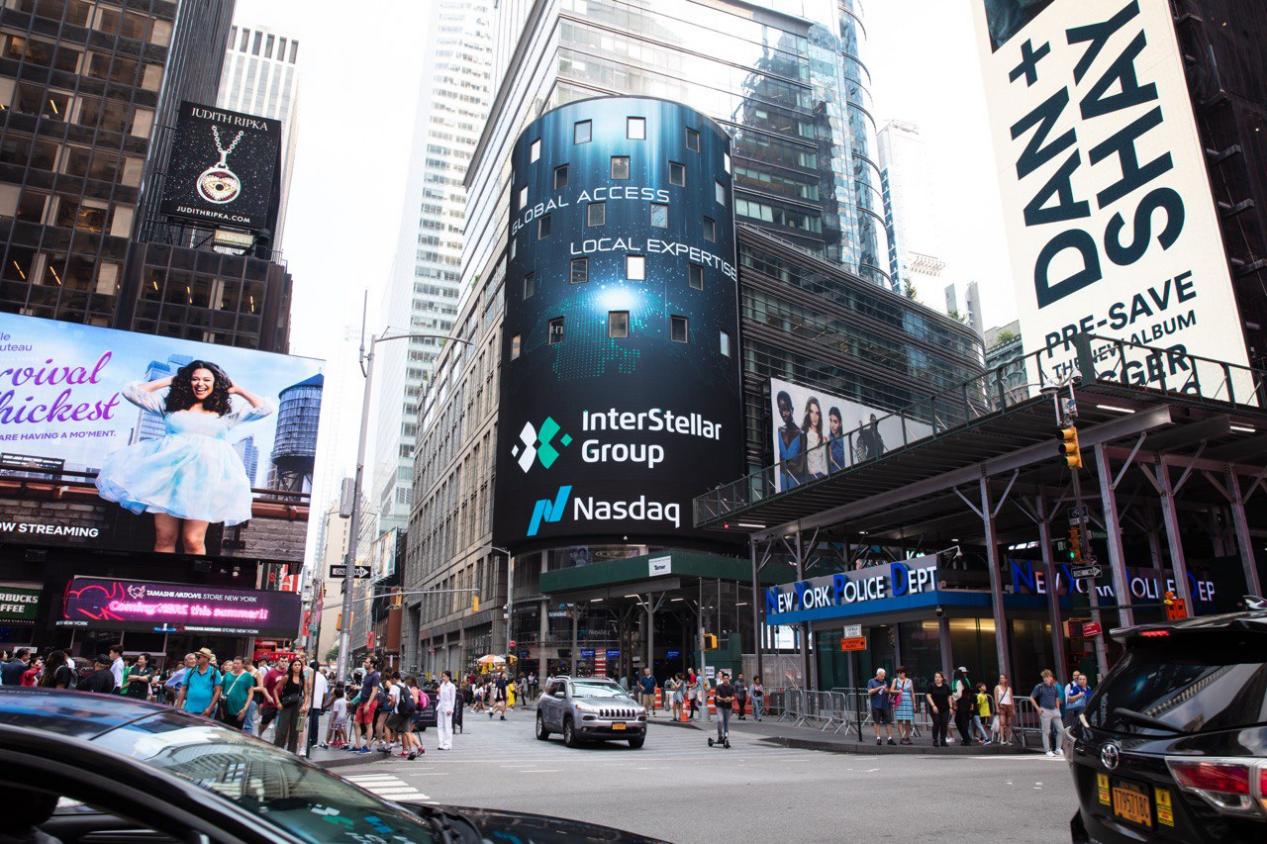 , InterStellar Group Unveils Latest Customer Management System Update and Brand Refresh on NASDAQ Big Screen