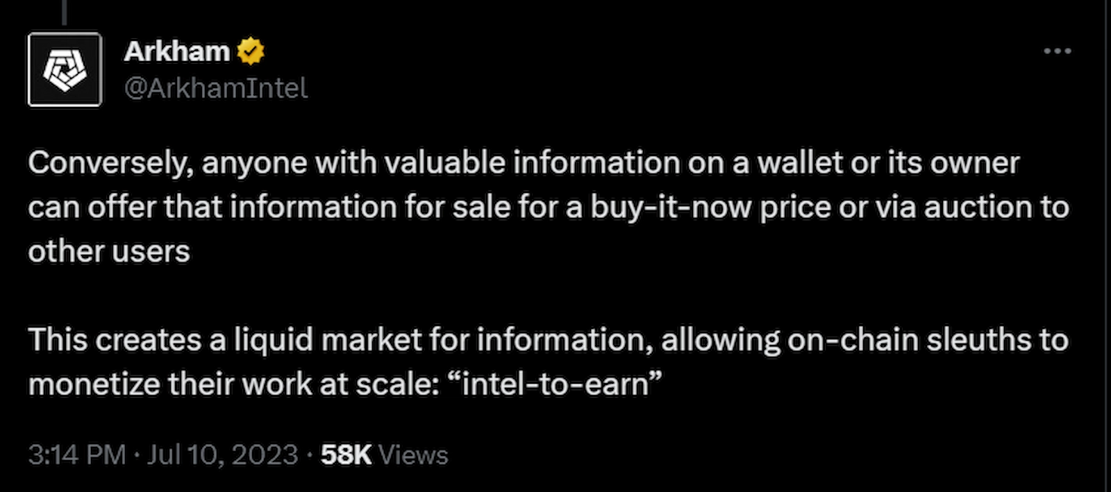 Arkham stated that users could dox people behind crypto transactions using the platform.