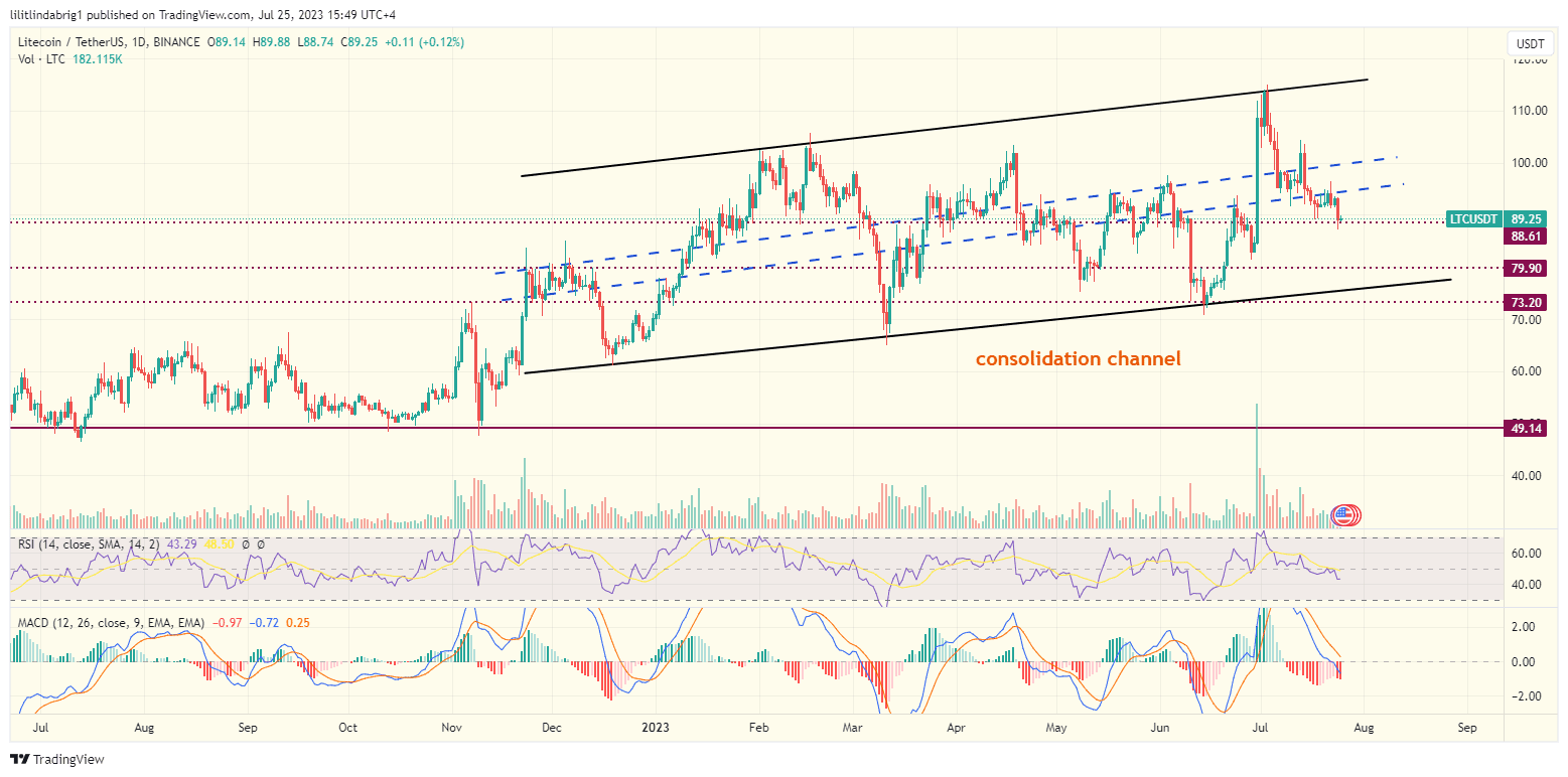 Litecoin (LTC) daily price action chart. Source: TradingView.com