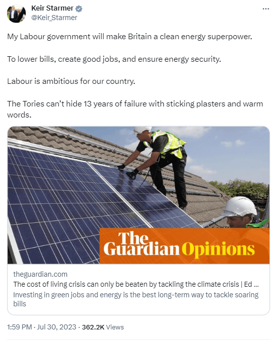 British Prime Minister Rishi Sunak plans  to expand oil and gas drilling in North Sea off the coast of Scotland amid criticism from Labor and Tory MPs