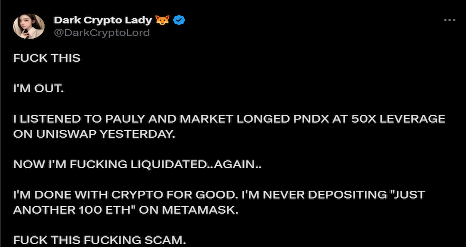 Several users reported losing massive amount of funds due to investing in PNDX.