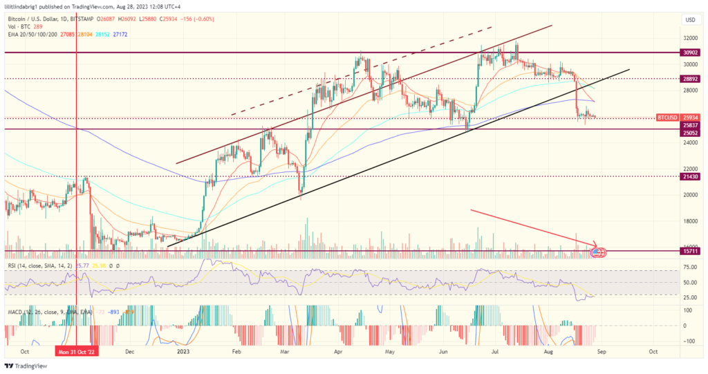 Bitcoin (BTC) daily price action chart. Source: TradigView.com