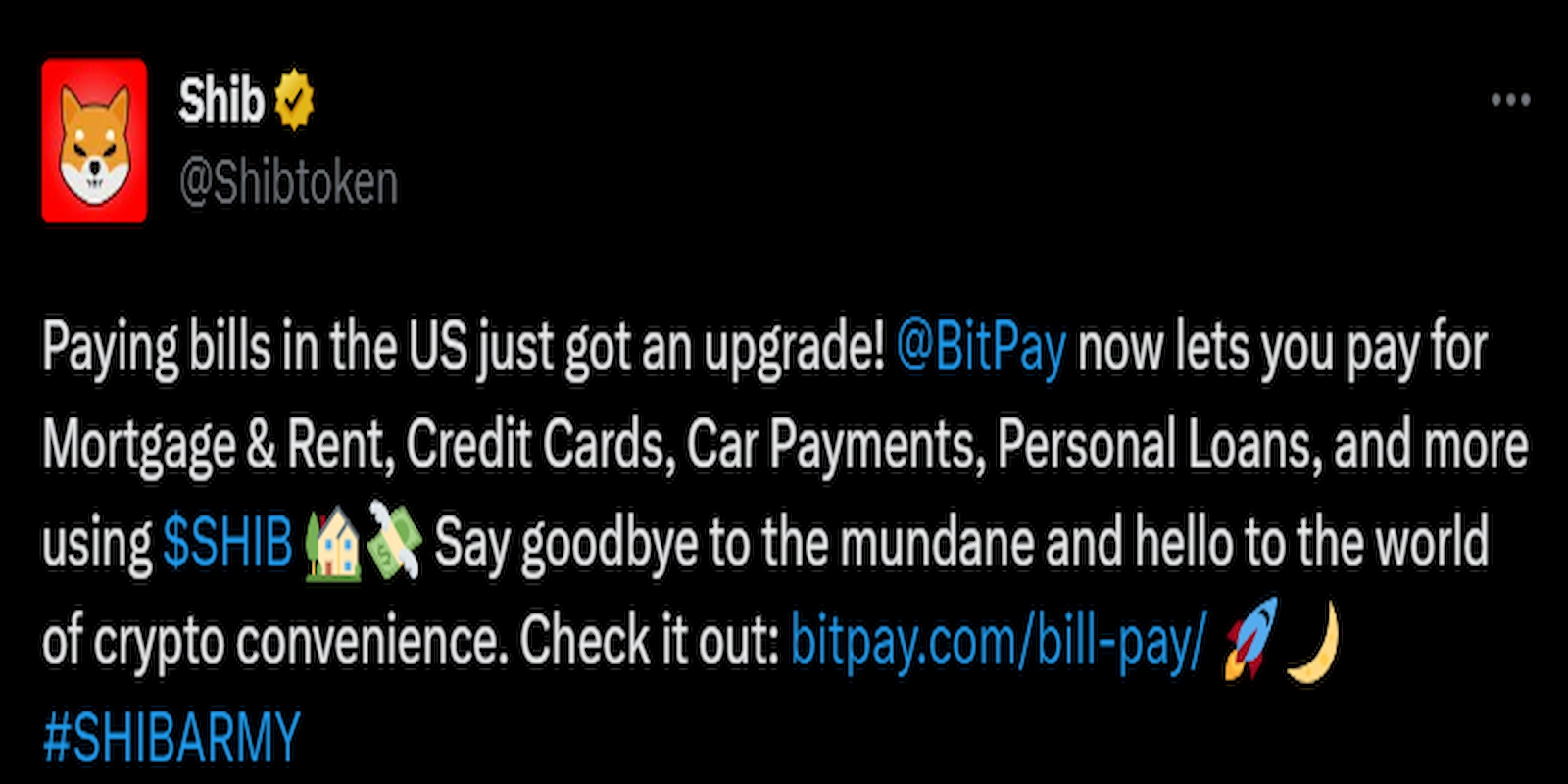 BitPay included Shiba Inu's SHIB token in its new 