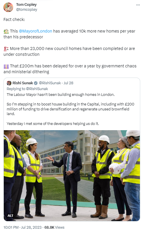 UK citizens are left out of affordable housing schemes as prices continue to rise in multiples of an average annual income of a household.

UK Prime Minister Rishi Sunak has slammed the London Mayor for the high housing prices in the capital