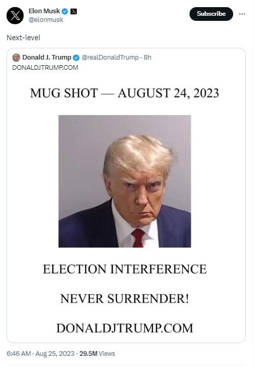 Elon Musk is thrilled after Tucker Carlson's interview with Donald Trump went viral on X (formerly Twitter). 