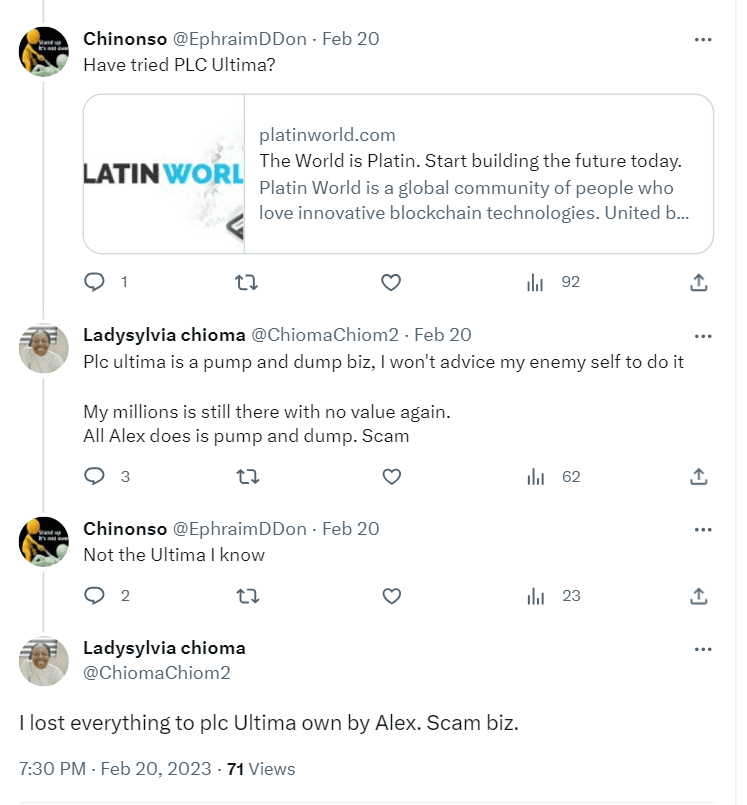 The price of PLC Ultima, aka PLCU Coin, has fallen to a new recent low after trading over $100,000. Allegations of scam and rug pull continue against founder . Alex Reinhardt.
