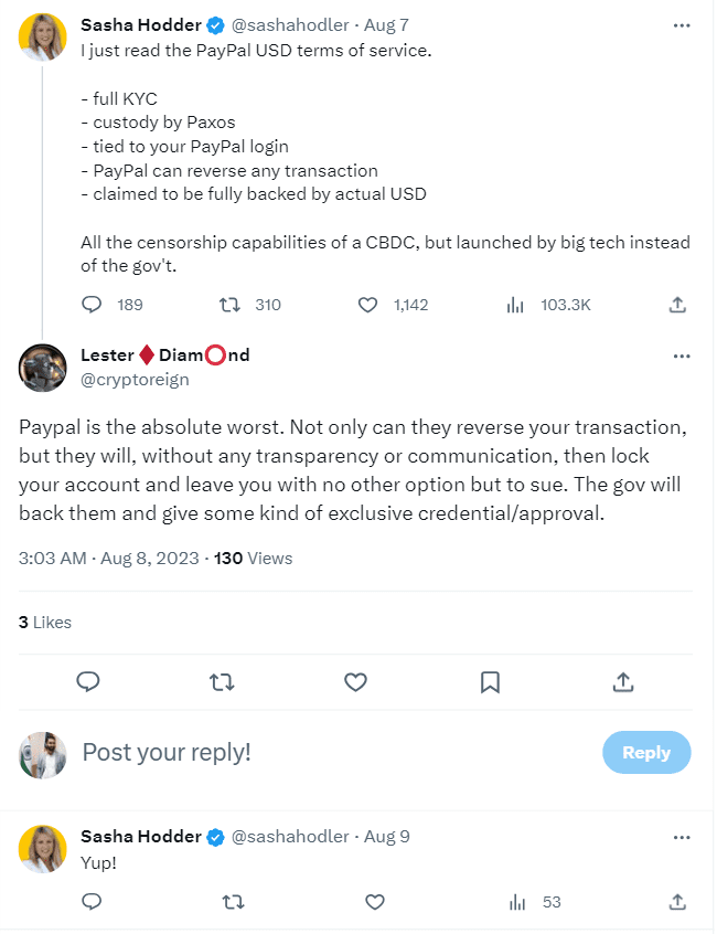 PayPal is issuing its internal stablecoin called the PYUSD. However, the venture is riddled in controversy amid centralization allegations. 