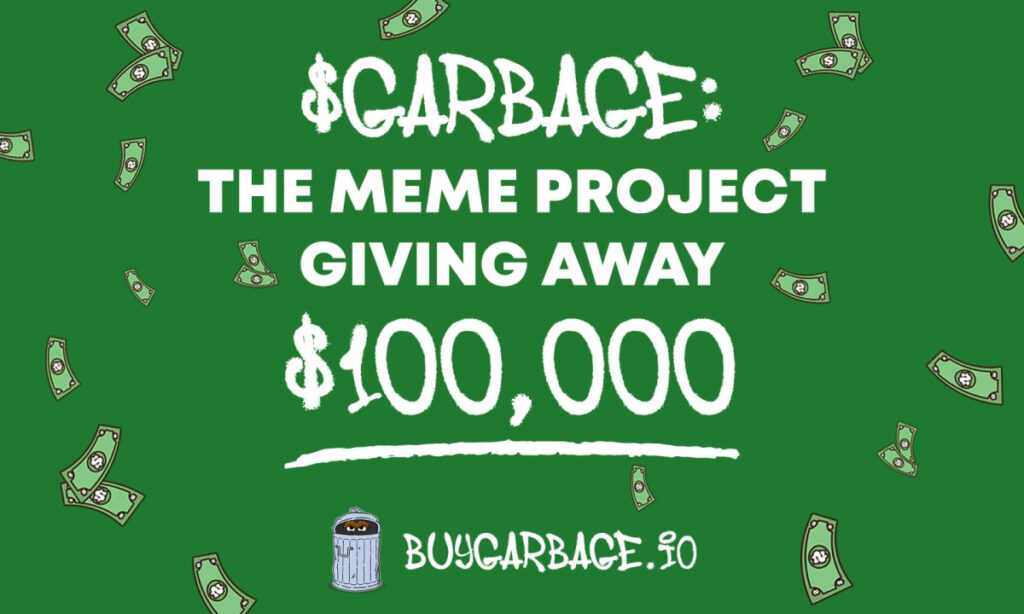 , Memecoin Project $Garbage Aims to Launch A $100,000 Giveaway