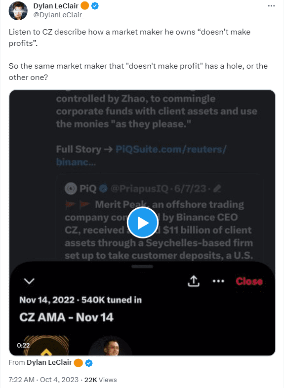 BNB token is ‘Hotel California’ Coin For Binance Chief Changpeng Zhao (CZ): Is his Liquidity Provider Sigma-Chain crashing?