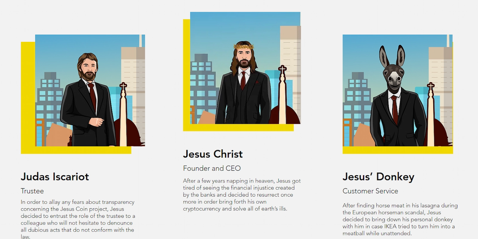 Jesus Coin team, per its website.