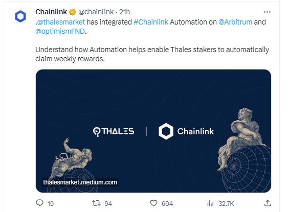 chainlink partners with Thales