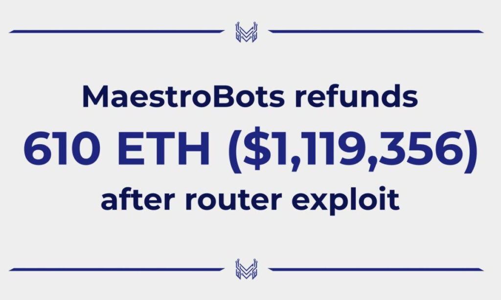 , Maestro Trading Bot Refunds 610 ETH to Users Following Router Exploit