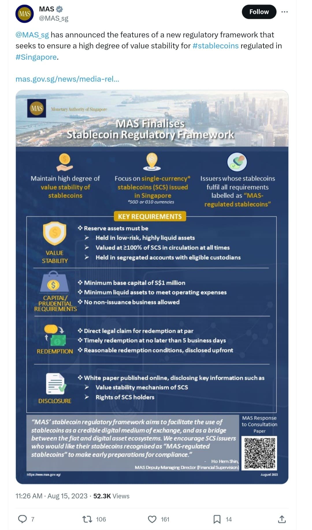 Paxos Stablecoin MAS Singapore