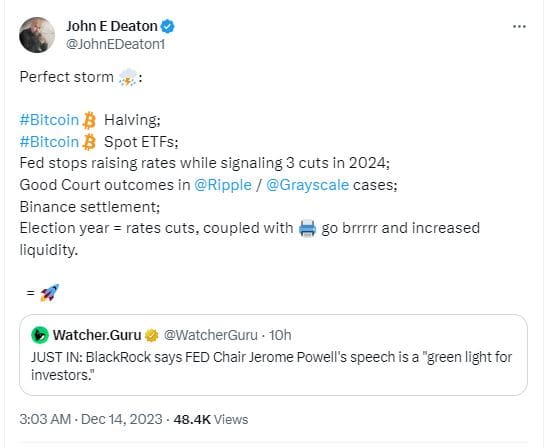 John E Deaton tweet