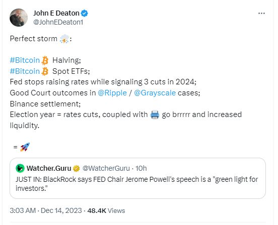 John E Deaton tweet