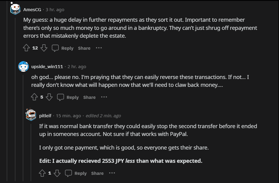crypto exchange Mt. Gox creditors have started receiving payments for their trapped Bitcoin (BTC) 10 years after its collapse.