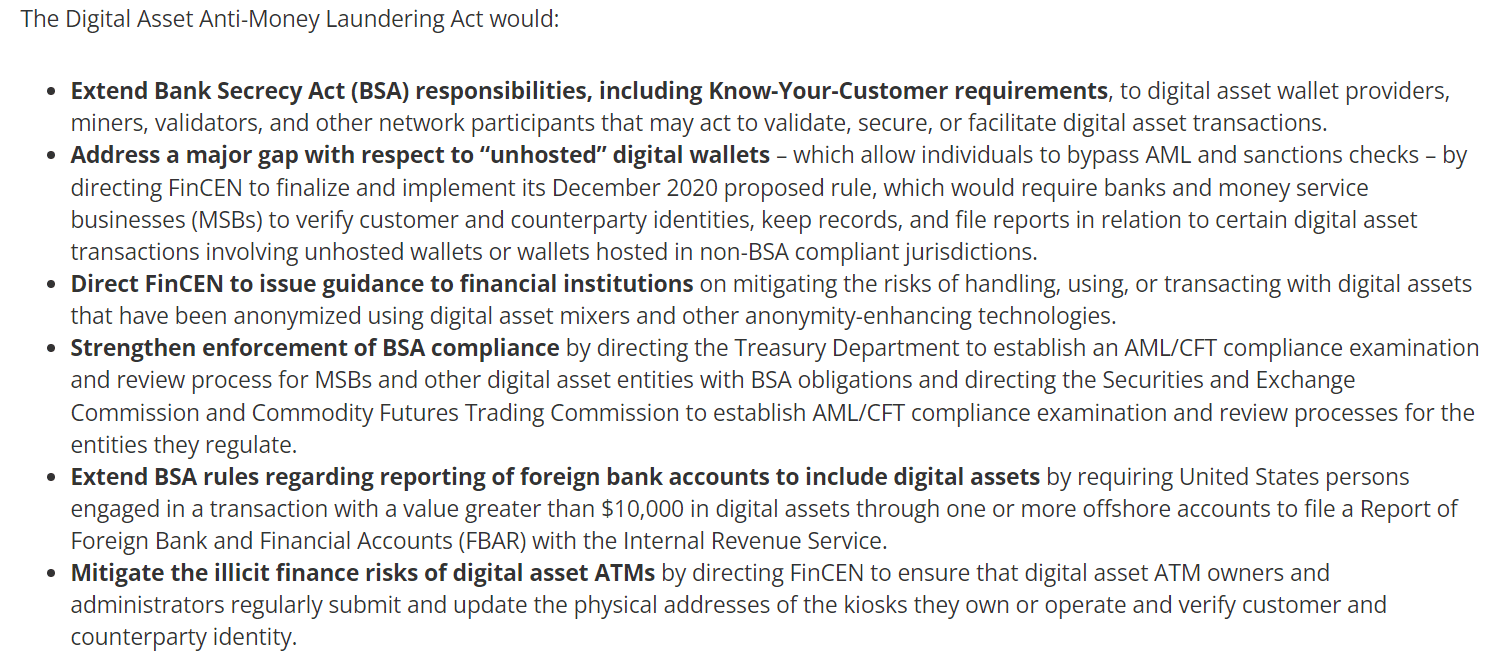 US Senator Elizabeth Warren is going after Bitcoin (BTC) and the crypto industry with her Digital Asset Anti-Money Laundering Act. 
