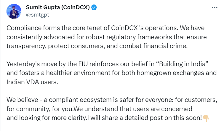 The Financial Intelligence Unit (FIU) of India will stop operations of 9 offshore crypto exchanges, including Binance & Kraken