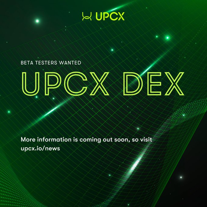 , UPCX Plans to Recruit Test Users for &#8220;UPCX DEX&#8221;
