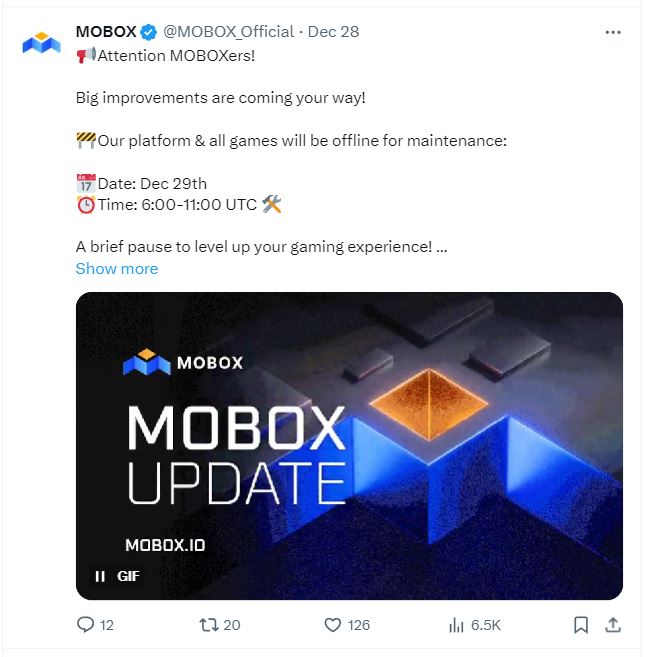 Mobox goes offline