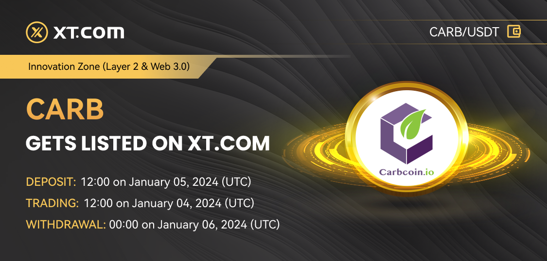 , Discover Carbcoin (CARB) Listing on XT.COM