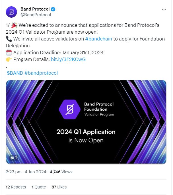 Band Protocol Validator Program. Is Band Protocol a good invesment in 2024?