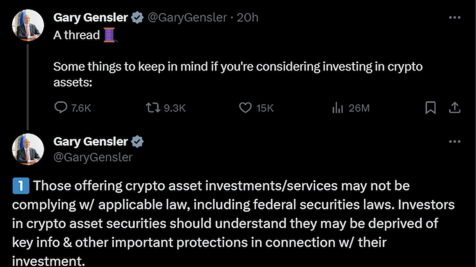 SEC warning against crypto investment could impact XRP price