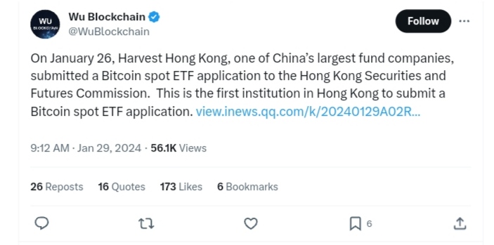 Bitcoin ETF Hong Kong, Harvest Fund Files for First BTC ETF in Hong Kong