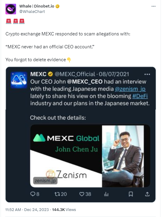 The MEXC crypto exchange continues to face scam allocations. Several traders have been locked out of their accounts & their funds seized.
