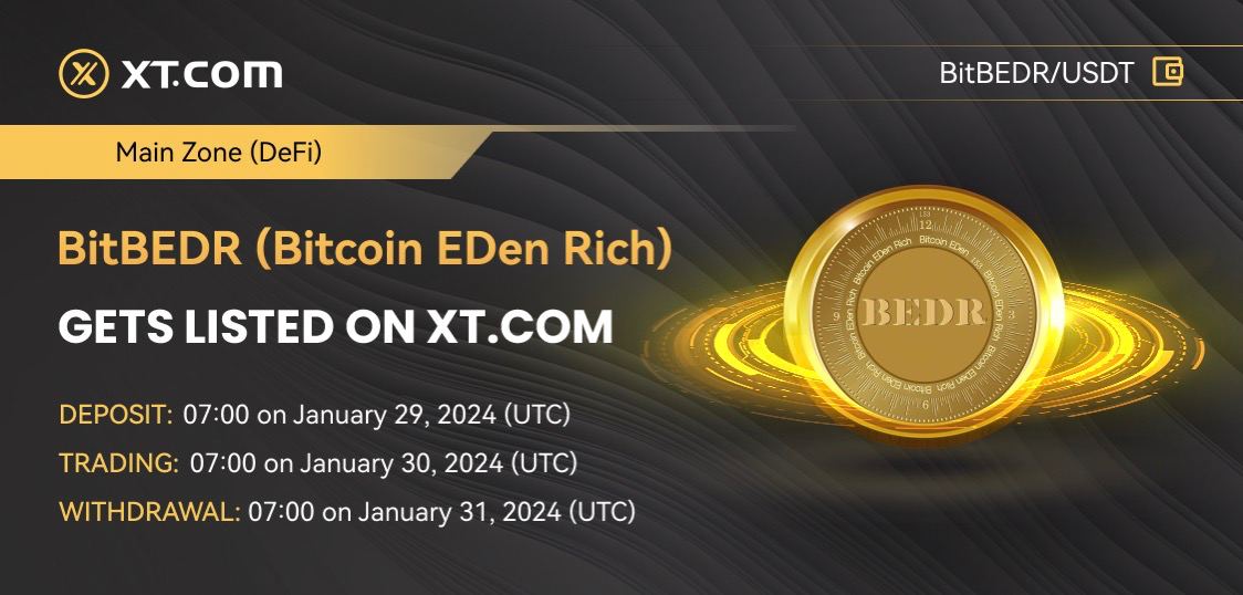 , Discover the BitBEDR(Bitcoin EDen Rich) Listing on XT.COM