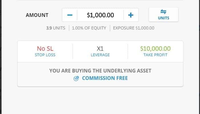 How to place your order on eToro